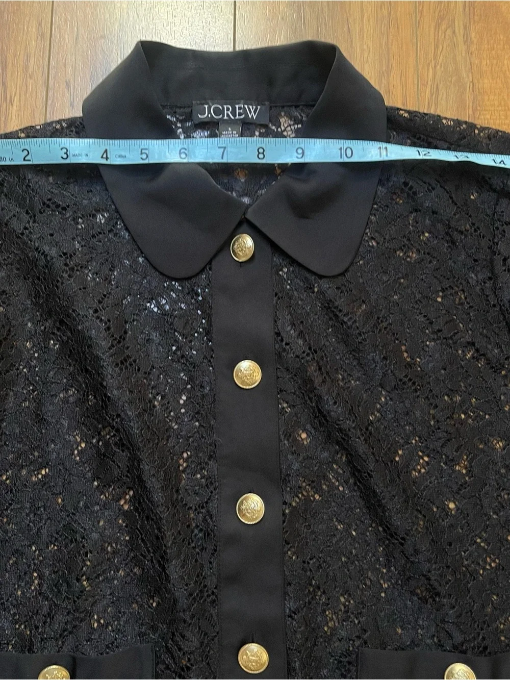J.Crew Lace Lady Jacket in Black Size S